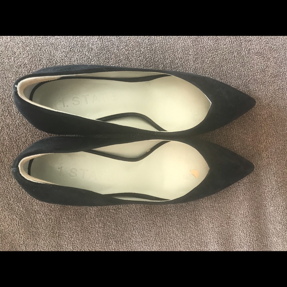 1. State Black Suede heels